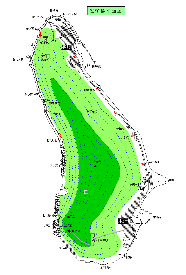 佐柳島のマップ